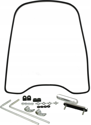 Стекло ветровое для скутера универсальное (42х45см) с креплением