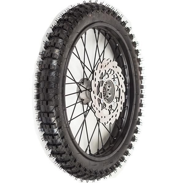 Колесо 17" переднее в сборе (диск стальной + покрышка  кросс + торм. диск) KAYO