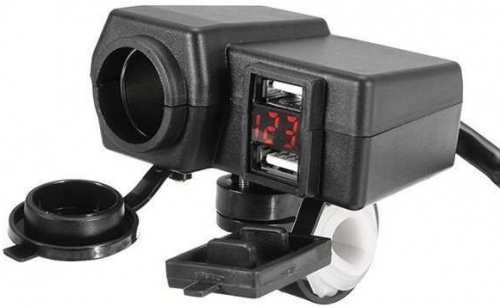 Розетка - прикуриватель Mosu 12В с креплением на руль