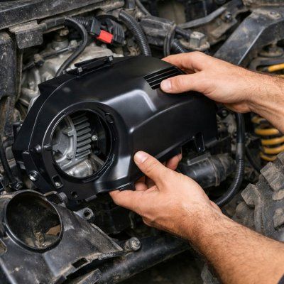 Замена кожуха охлаждения двигателя квадроцикла