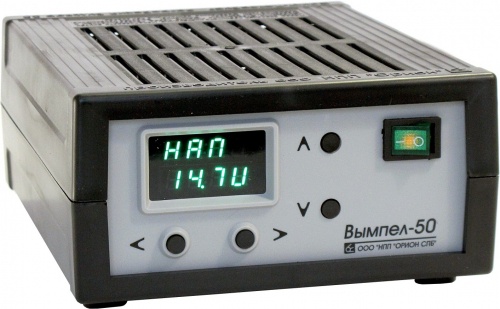 Зарядное устройство Вымпел-50 (автомат, 0-18А, 5-19 В сегментный сведодиодный индикатор)
