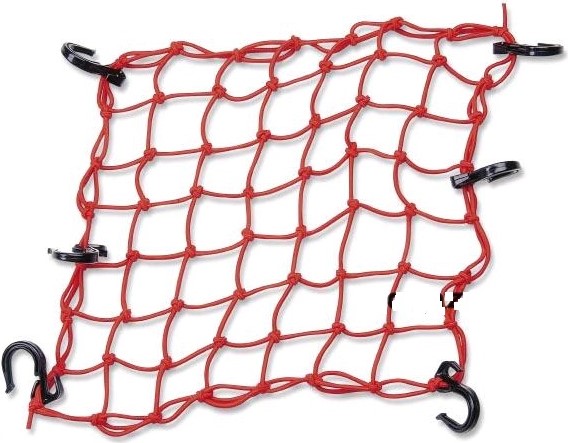 Сетка багажная Rexwear 40 x 40 см. пластиковые крючки (красная, синяя, черная, желтая, розовая)