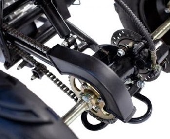 Чистка приводной цепи квадроцикла со снятием / установкой, смазка цепи