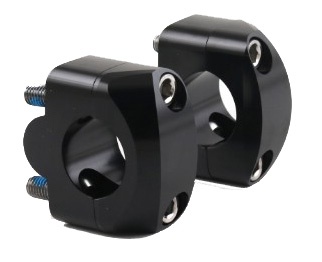 Кронштейны-переходники для рулей с d-22,2 мм на d-28,6 мм (Высота-20 мм) черные