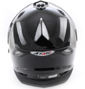 Шлем (мотард) Ataki JK802 Solid черный глянцевый