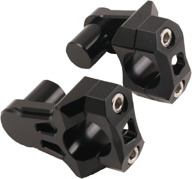 Кронштейны-переходники для руля с d-22,2 мм на d-28,6 мм (с регулировкой выноса) черные