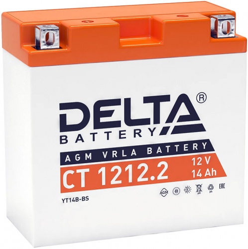 Аккумулятор Delta CT1212.2 размеры (мм): 151*71*146, YT14B-BS, 12 Ah