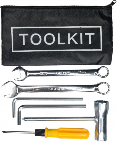 Набор инструмента для мотоцикла переносной 7 предметов в сумке