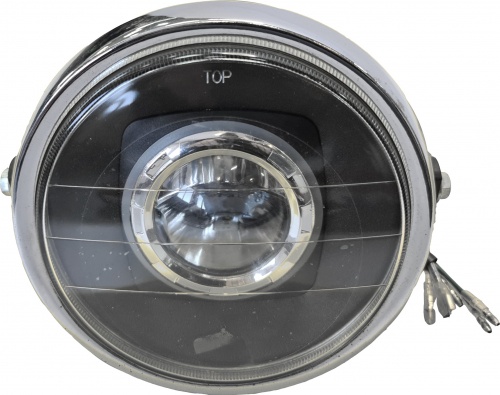 Фара головного света в сборе Yamaha YBR 125 круглая, линза,750 lm