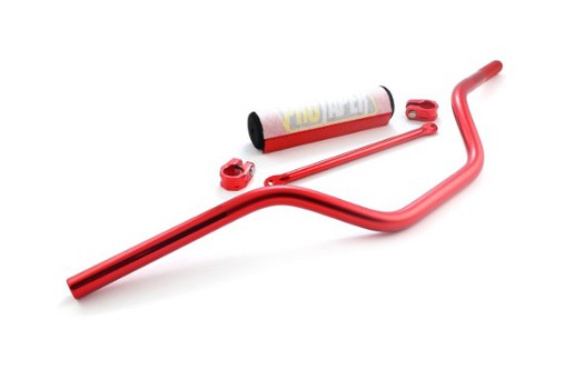 Руль PRO-TAPER алюминиевый с перемычкой высокий красный