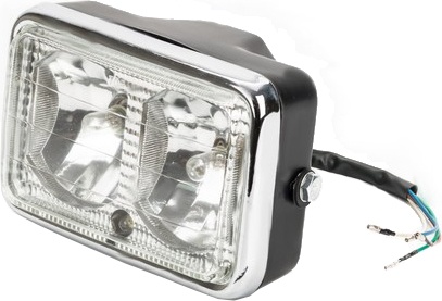 Фара мото квадратная (2 галогенки) HY-193