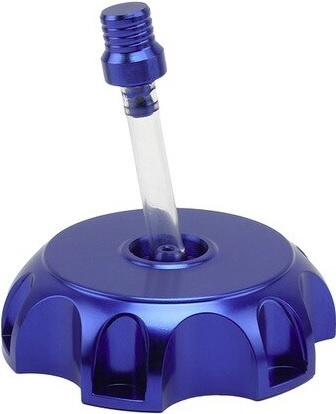 Крышка топливного бака  CNC в сборе с клапаном d=50 мм., синяя