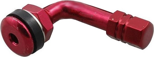 Вентиль бескамерной покрышки изогнутый (красный)  CN