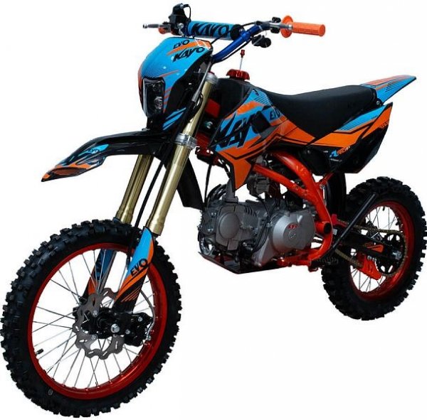 Питбайк KAYO EVOLUTION K125EM 17/14 KRZ (механ. сцепл., эл. стартер 2024 г.)