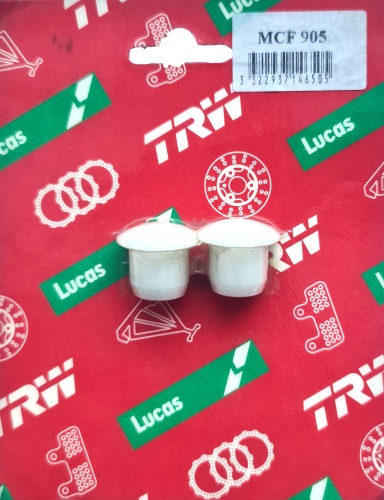 Заглушки торцевые для упоров Lucas TRW, 2 шт., белые, MCF905