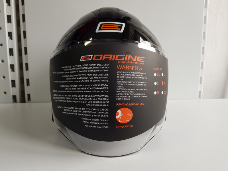 Шлем открытый Origine Palio Solid черный глянцевый