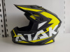 Шлем (кроссовый) Ataki JK801 Rampage серый/желтый матовый