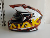 Шлем (мотард) Ataki JK802 Rampage коричневый/желтый глянцевый