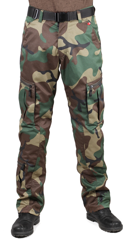 Мотоштаны мужские INFLAME SPIKE GREEN Ed., цвет зеленый-камуфляж