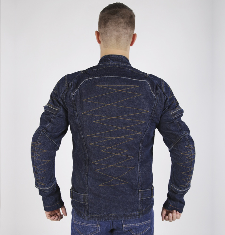 Мотокуртка мужская INFLAME VEGAS хлопок+арамид, цвет синий темный