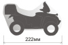Чехол для квадроцикла с кофром REXWEAR, размеры, длина 222 см., цвет серый (Arctic Cat 700)