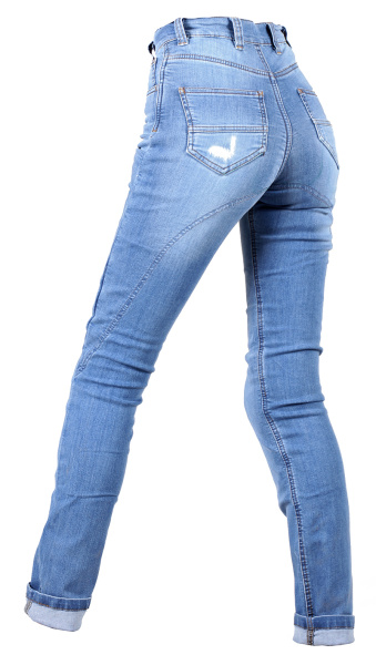 Мотоджинсы женские INFLAME THE WITCH, цвет синий светлый