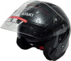 Шлем открытый Ataki JK526 Carbon черный/серый глянцевый