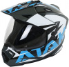 Шлем (мотард) Ataki JK802 Rampage серый/синий глянцевый