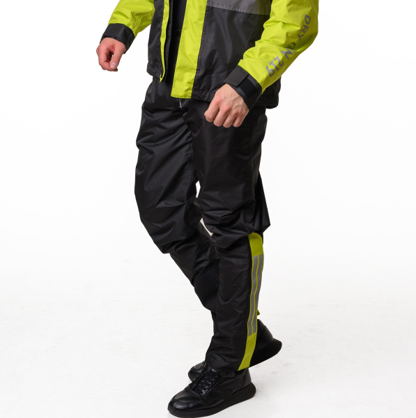 Дождевые брюки  STARKS Dry Rain DR219 мужские (серый/салатовый)