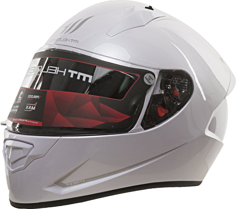 Мотошлем интеграл MT STINGER solid gloss pearl white
