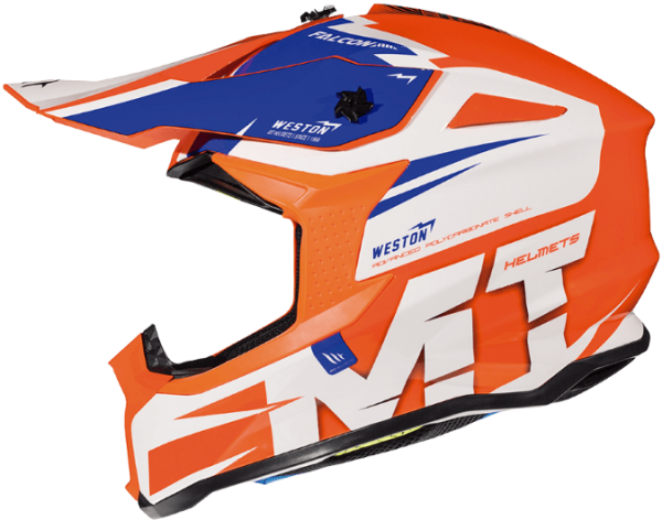 Шлем MT FALCON WESTON MX802 Gloss Pearl Fluo Orange