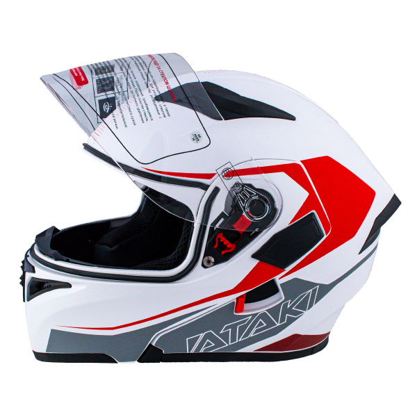 Шлем модуляр Ataki JK902 Sport красный/серый/белый матовый
