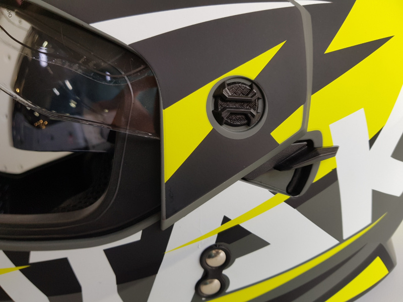 Шлем (мотард) Ataki JK802 Rampage Hi-Vis желтый/серый матовый