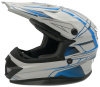 Шлем детский (кроссовый) ATAKI SC-15 Rift синий/белый глянцевый 