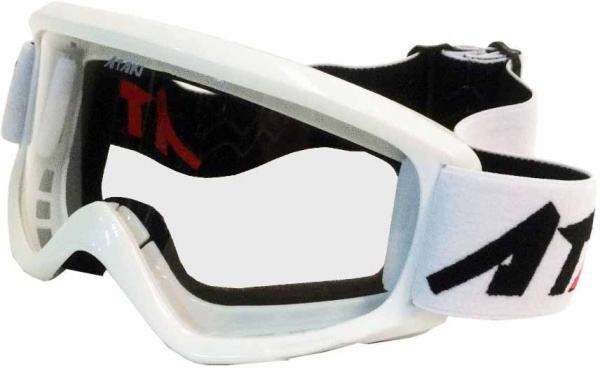 Очки для мотокросса детские ATAKI HB-115  белые глянцевые