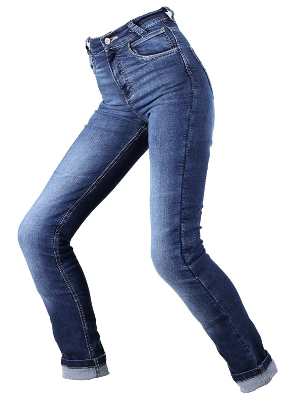 Мотоджинсы женские INFLAME THE WITCH, цвет синий тёмный