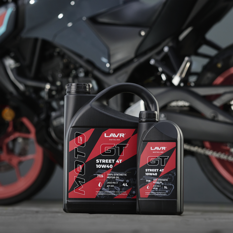 Масло моторное GT STREET 4T 10W-40  LAVR , 1л 7725