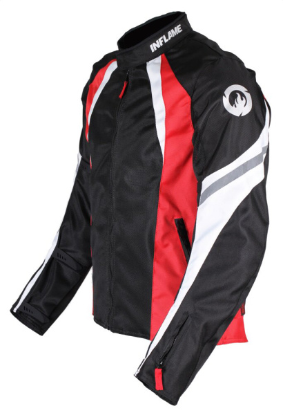 Мотокуртка мужская INFLAME INFERNO текстиль+сетка, цвет красный