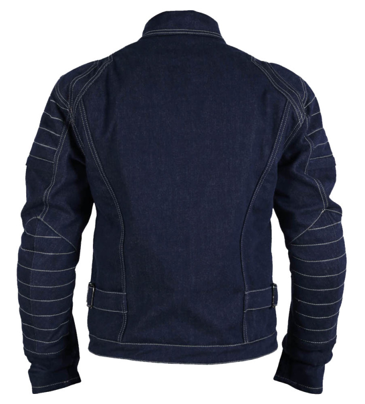 Мотокуртка мужская INFLAME GRUNGE хлопок+арамид, цвет синий темный