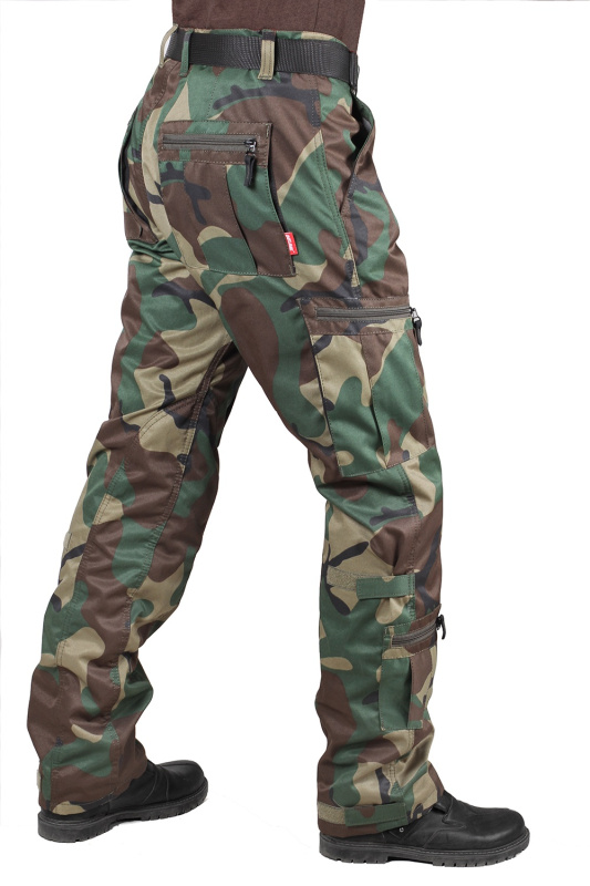 Мотоштаны мужские INFLAME SPIKE GREEN Ed., цвет зеленый-камуфляж