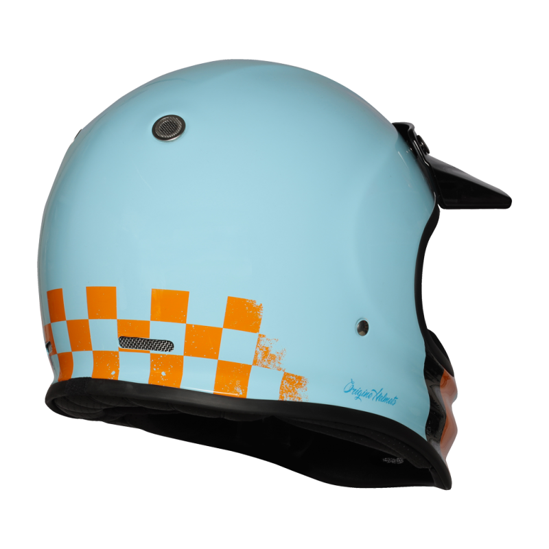Шлем (кроссовый) Origine VIRGO Danny голубой/оранжевый/черный глянцевый