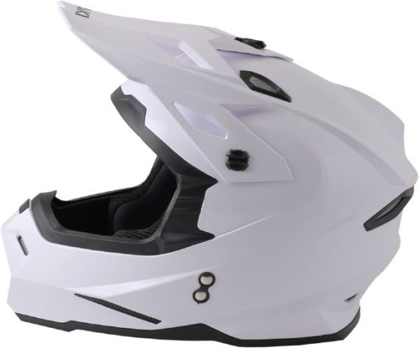 Шлем (кроссовый) Ataki JK801 Solid белый глянцевый