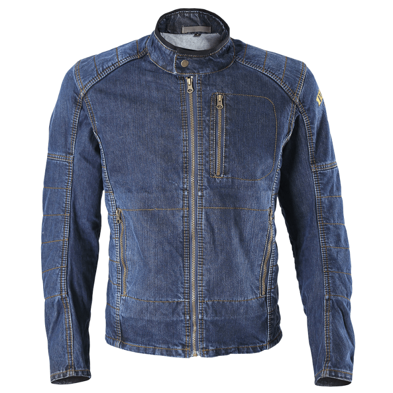 Мотокуртка мужская INFLAME DANDY хлопок+арамид, цвет синий