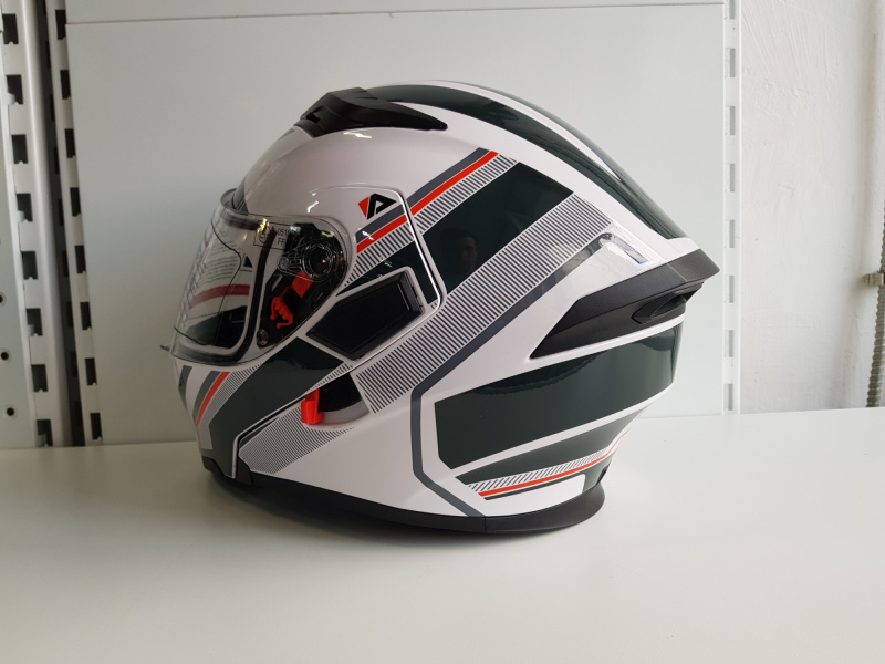 Шлем модуляр Ataki JK902 Shape белый/серый глянцевый