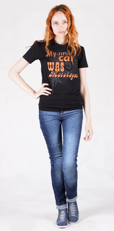 Мотоджинсы женские INFLAME THE WITCH, цвет синий тёмный