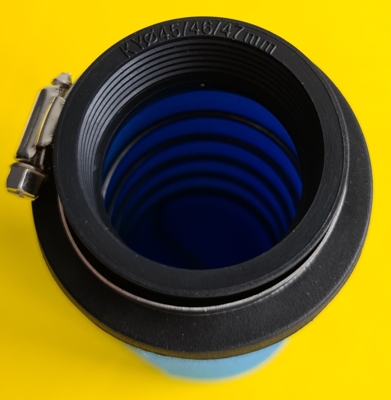 Фильтр воздушный нулевик #5 (d=45mm) поролон черный / синий