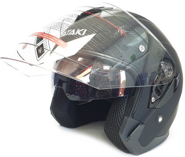 Шлем открытый Ataki JK526 Solid черный матовый