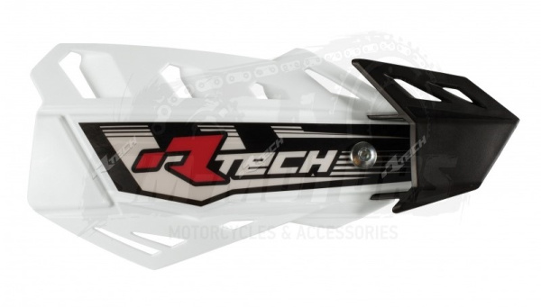 Защита рук + крепеж на руль + крепеж на рычаги R-Tech FLX белая