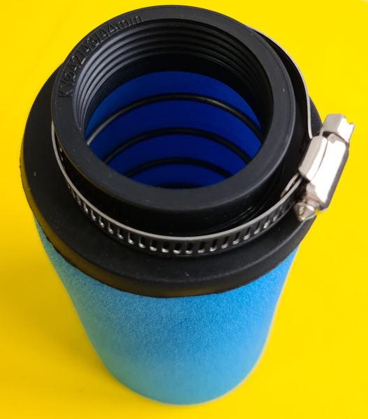Фильтр воздушный нулевик #5 (d=42mm) поролон черный / синий