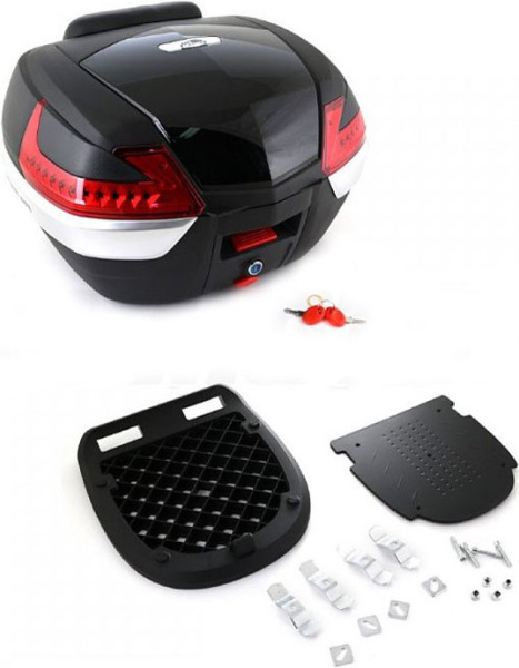 Кофр багажный YM-0878 (34x46x52см ) 42 л. черный матовый